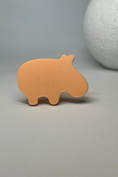Pomerol Orange Hippo Cabinet Handle - Modern and Durable Furniture Handle for Kids Room, Kitchen and Bathroom, DH