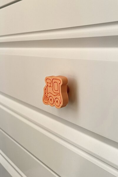 Pomerol Mâner portocaliu pentru dulapuri - Mâner elegant și durabil pentru dulapuri pentru copii, bucătărie și baie