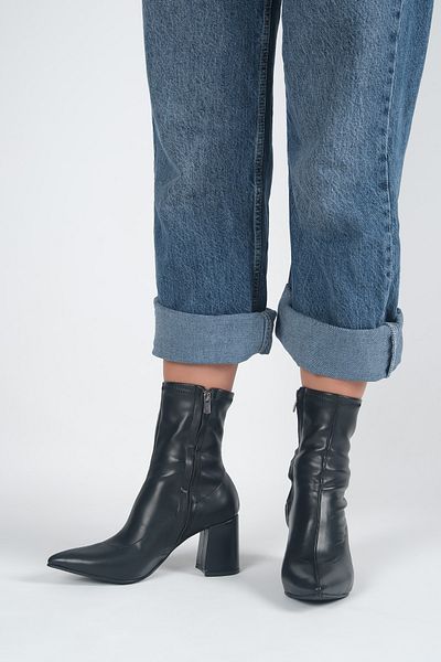 Ömer Ediz Shoes Cizme cu talpă anti-alunecare cu toc de 9 cm - Cizme cu fermoar elastic