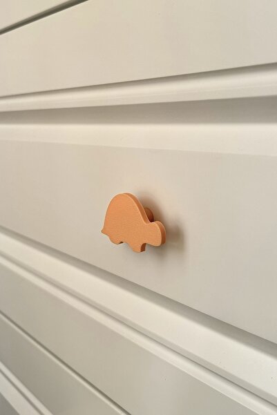 Pomerol Mâner pentru dulap Turtle portocaliuU-Mâner pentru mobilier modern și durabil pentru camera copiilor, bucătărie și baie, DH