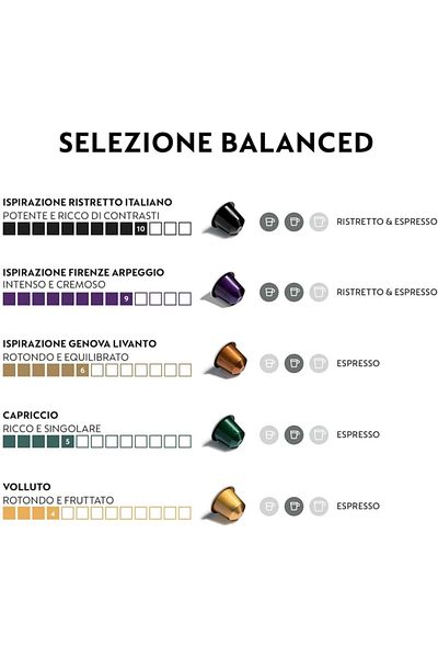 Nespresso سلسلة النكهات الإيطالية المتوازنة 10 علب (100 كبسولة)