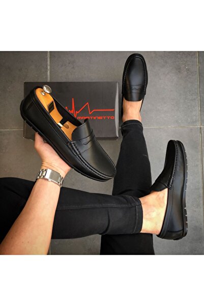 Martinetto ЕЖЕДНЕВНИ МЪЖКИ ОБУВКИ ОТ ЕСТЕСТВЕНА КОЖА ЧЕРНИ МОКАСИНИ GÇATK001