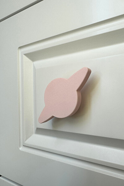 Pomerol مقبض خزانة على شكل كوكب وردي - مقبض أثاث لطيف ومتين لغرفة الأطفال وال...