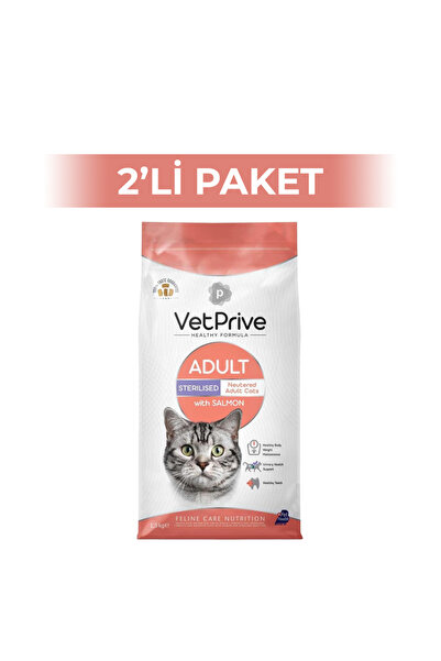 VetPrive Vet Prive Sterilised Somonlu Yetişkin Kısırlaştırılmış Kedi Maması 1...