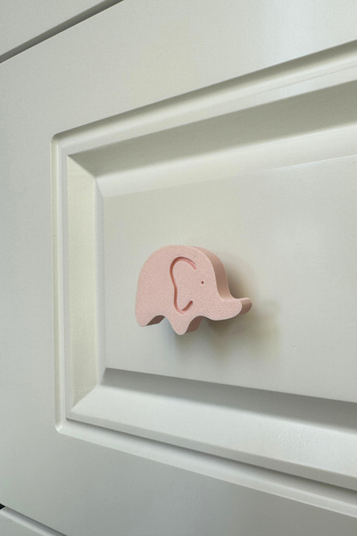 Pomerol Mâner pentru dulap elefant roz - Mâner pentru mobilă care adaugă o no...