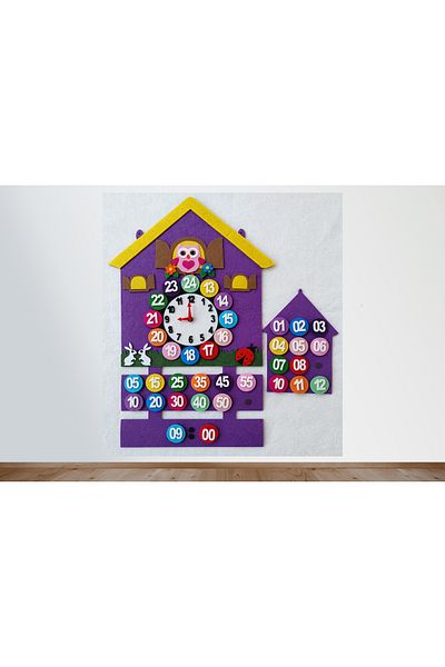 elifletasarim INTERACTIVE WATCH (educational material from felt)