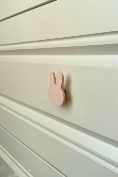 Pomerol Ροζ λαβή ντουλαπιού κουνελιού - για παιδικό δωμάτιο, κουζίνα και μπάνιο, χαριτωμένη και ανθεκτική λαβή επίπλων, DH