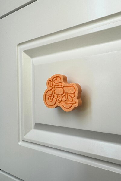 Pomerol Mâner portocaliu pentru dulapuri - Mâner distractiv și mobilă pentru dulapuri din camerele copiilor, bucătărie și baie