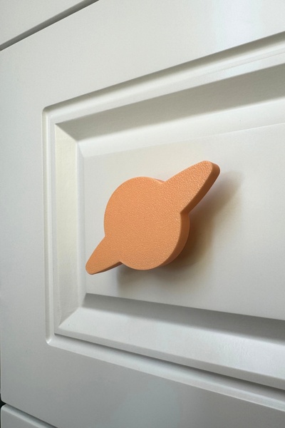 Pomerol Πορτοκαλί λαβή ντουλαπιού Planet - Ενεργειακή και ανθεκτική λαβή επίπλων για παιδικό δωμάτιο, κουζίνα και μπάνιο