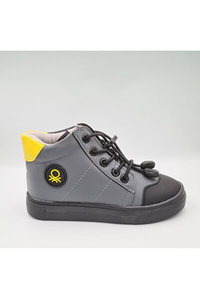 United Colors of Benetton Benetton 31829 Füme Renk Lastik Bağcıklı Erkek Çocuk Bilekli Sneaker