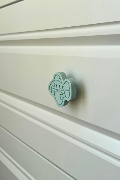 Pomerol Mâner pentru dulap Blue Airplane - Mâner elegant și durabil pentru dulapuri pentru copii, bucătărie și baie