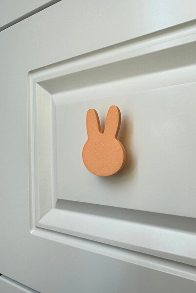 Pomerol Orange Rabbit Cabinet Handle - Modern, Cheerful Furniture Handle for Children's Room, Kitchen and Bathroom, Dh