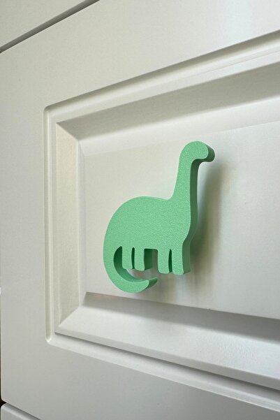 Pomerol Mâner pentru dulap Green Dino 4 - Mâner de mobilier modern și durabil pentru camera copiilor, bucătărie și baie
