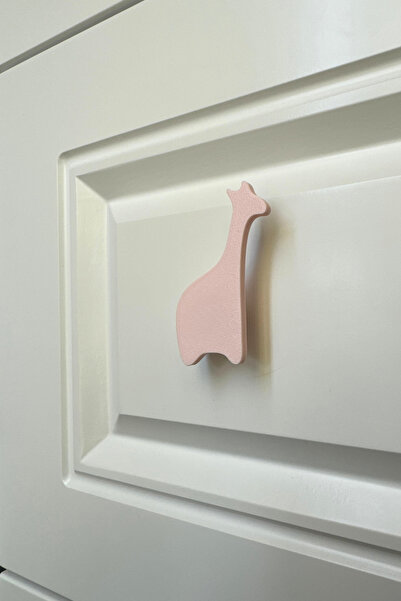 Pomerol Mâner pentru dulap cu girafă roz - mâner modern și drăguț pentru mobi...