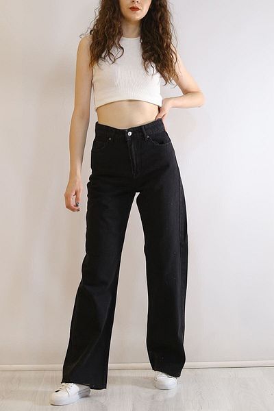 geenz manifacture Pantaloni Palazzo Medusa Smoked Power Lycra cu talie super înaltă, blugi largi
