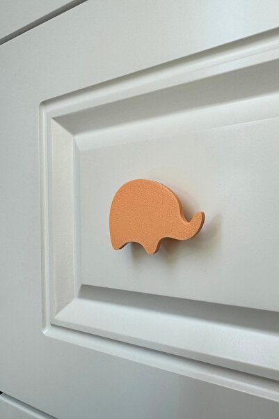 Pomerol Orange Elephant Cabinet Handle -Modern, Stylish and Durable Furniture Handle for Children's Room, Kitchen and Bathroom, Dh