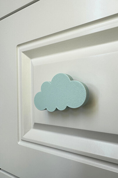 Pomerol Mâner pentru dulap Blue Cloud - Mâner de mobilier distractiv și durabil pentru camera copiilor, bucătărie și baie