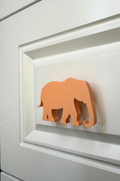 Pomerol Mâner de dulap cu elefant portocaliu - mâner de mobilier modern, elegant și durabil pentru camera copiilor, bucătărie și baie