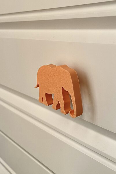 Pomerol Mâner de dulap cu elefant portocaliu - mâner de mobilier modern, elegant și durabil pentru camera copiilor, bucătărie și baie