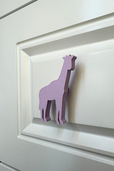 Pomerol Mâner pentru dulap cu girafă violetă - mâner de mobilier modern, eleg...