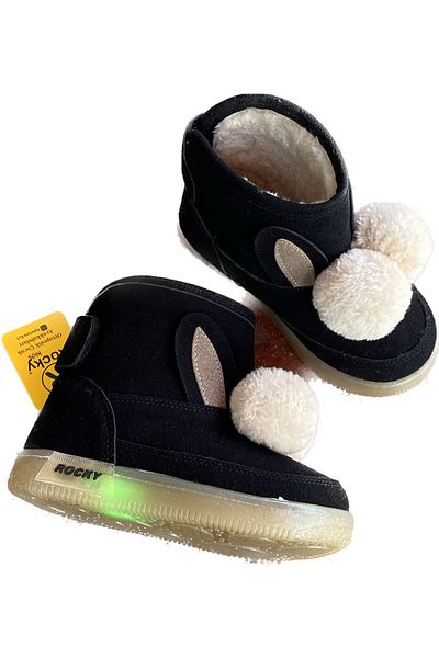ROCKY Children's Lighted Orthopedic Wool Inside Velcro Boots