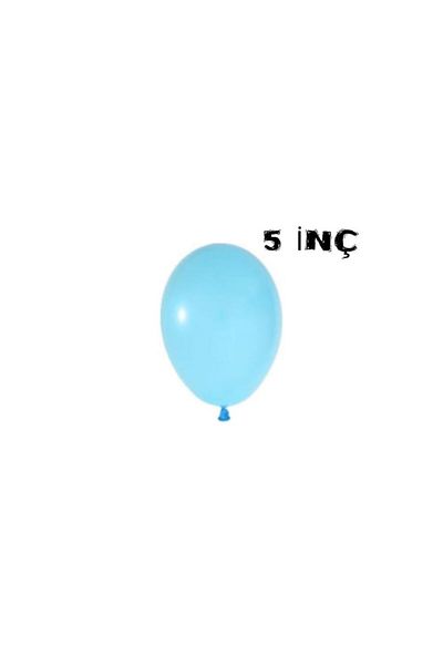 asöy 5 Inch Pastel Light Blue Balloon 10 Pieces Small Size 12 cm Mini Size Balloon Pastel Colored Party Balloon