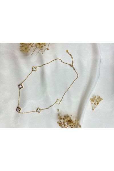 Nova Steel clover necklace