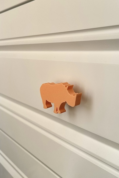 Pomerol Mâner de dulap Orange Rhino - Mâner de mobilier modern pentru camera copiilor, bucătărie și baie
