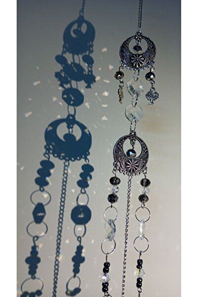 lalogludesıgn Pencere Perde Önü Metal Aparatlı Kristal Dekoratif Suncather Pe...