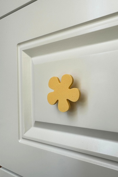 Pomerol Mâner pentru dulap Yellow Clover - Mâner pentru mobilier elegant, modern și durabil pentru camera copiilor, bucătărie și baie, YD