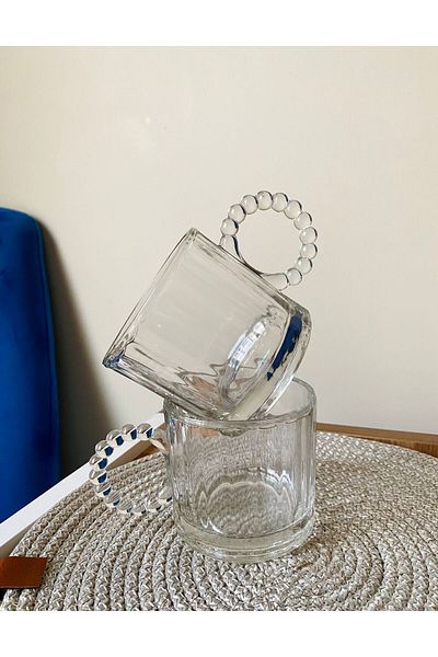 Butik Ringo Line 325 ml Beaded Glass Cup - Set of 3