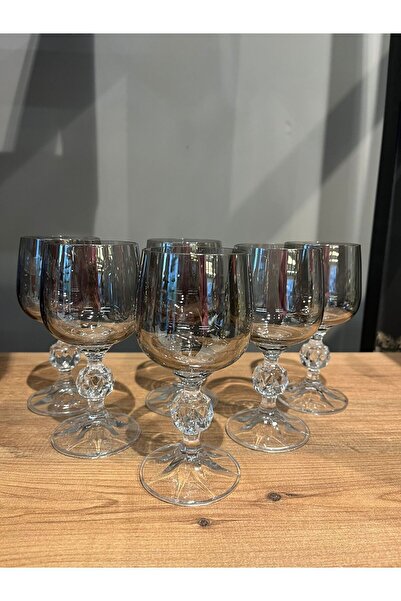 Genel Markalar STERNA 6 LI 150 CC KRİSTAL KAHVE YANI SU BARDAĞI FÜME