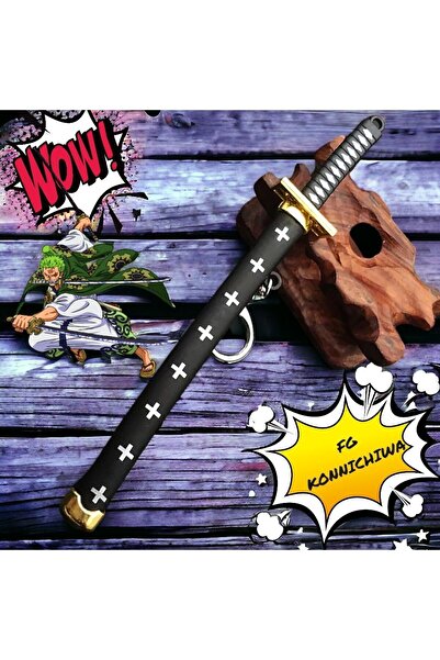 FG KONNİCHİWA One Piece Roronoa Zoro Kılıç Kitetsu Anahtarlık Aksesuar Unisex Anime Bıçak Ve Kın Saber Katana 15cm