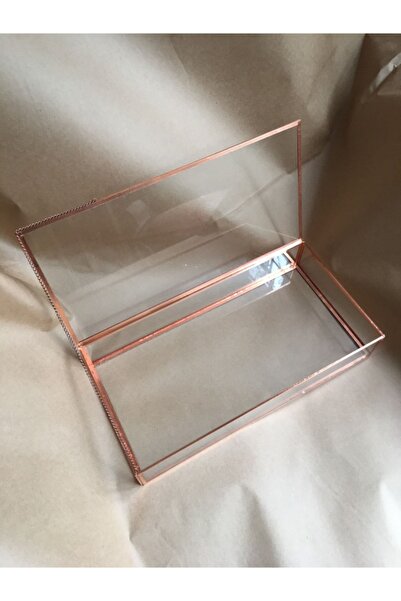 GÜVEN Cam Dikdörtgen Kutu Söz Nişan Hediyelik Kutu Nişan Çikolata Kutusu Kapaklı