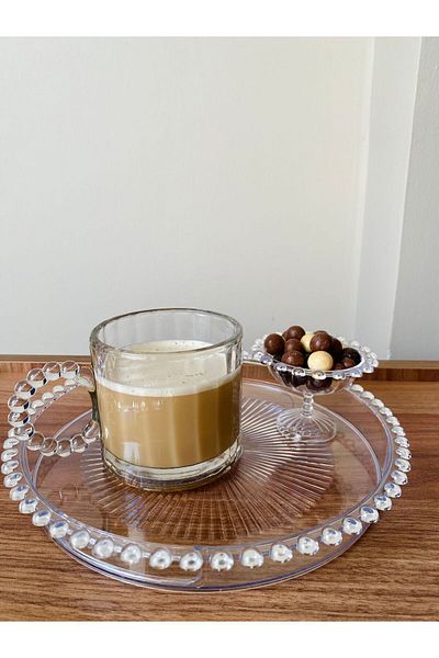 Butik Ringo Line 325 ml Beaded Glass Cup - Set of 3