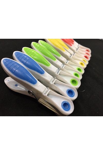 Zambak 20-Piece Silicone Clothespin Set - No Trace, 10 Pieces Total