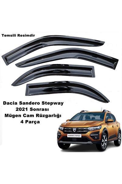 caraks Dacia Sandero Stepway Mügen Cam Rüzgarlığı 2021 Sonrası Kasalar 4 Lü S...