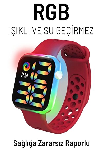 Q-TİME Rgb Işıklı Ve Led Ekranlı Su Geçirmez Dijital Çocuk Ve Genç Kol Saati ...