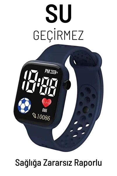 Q-TİME Akıllı Saat Görünümlü Led Ekranlı Su Geçirmez Dijital Çocuk Saati (lac...