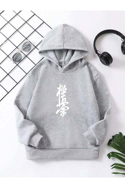 YUNAYT Παιδική μπλούζα με κουκούλα με στάμπα