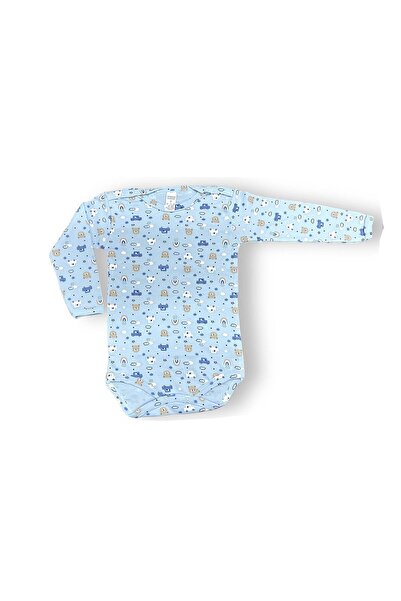 Kindo Baby Patterned Snap-Fasten Long-Sleeved Bodysuit for Babies from 0/3 Mo...