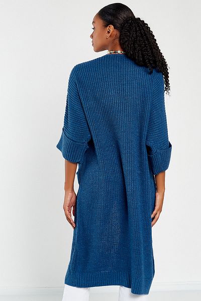 Hopoi Women's Open Front Cardigan with Double Sleeve Pockets