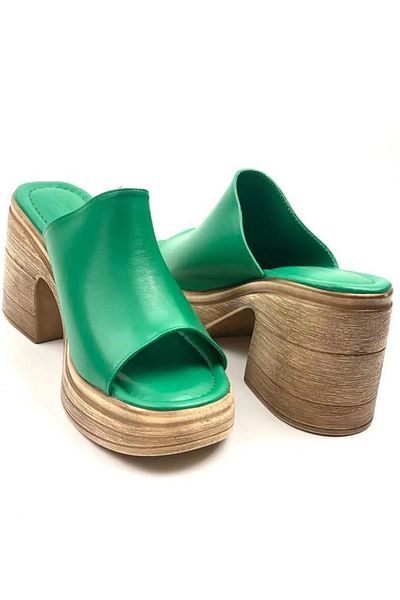 Preshley شبشب نسائي من Rosso Green Comfort لتقويم العظام ونعل داخلي وكعب سميك