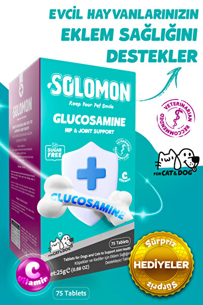 Solomon Glucosamine Tablet (kedi Ve Köpekler Için Eklem Ve Kas Destekleyici Takviye 75 Tablet)