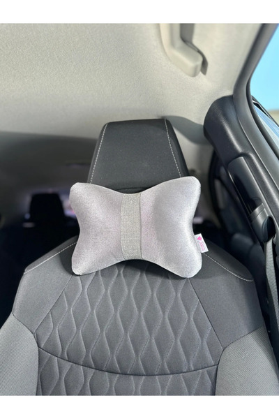 dizaynpark Pernă de gât cu dungi verticale din catifea gri, argintiu, 1 bucată