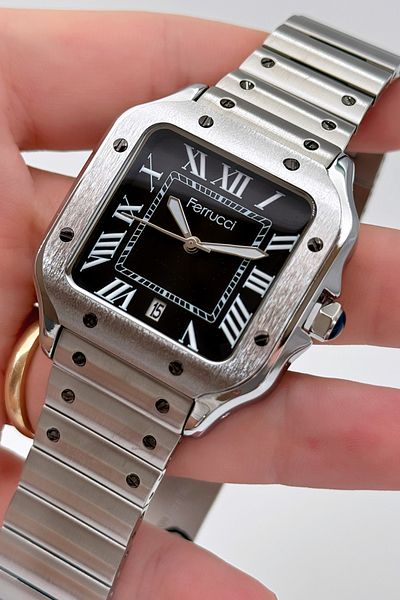 Ferrucci Square Model Steel Cord Men's Wristwatch