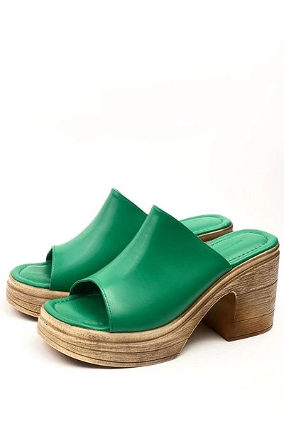 Preshley شبشب نسائي من Rosso Green Comfort لتقويم العظام ونعل داخلي وكعب سميك