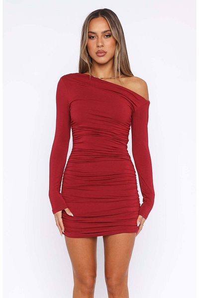 Les Séduisantes c.a. Gathered Off-The-Shoulder Dress