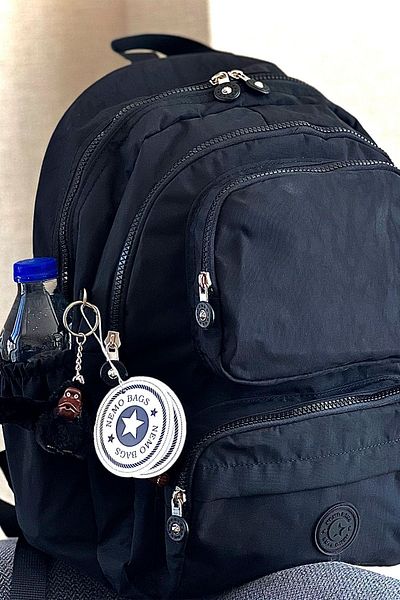 FCSTORE Σχολική τσάντα Unisex Σκούρο Μεσαίου μεγέθους Αδιάβροχο ύφασμα κλίνκερ Τσάντα Δημοτικού-Γυμνασίου-Πανεπιστημίου