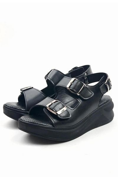 Preshley Dámské sandály Dimma Black Comfort s ortopedickou podrážkou